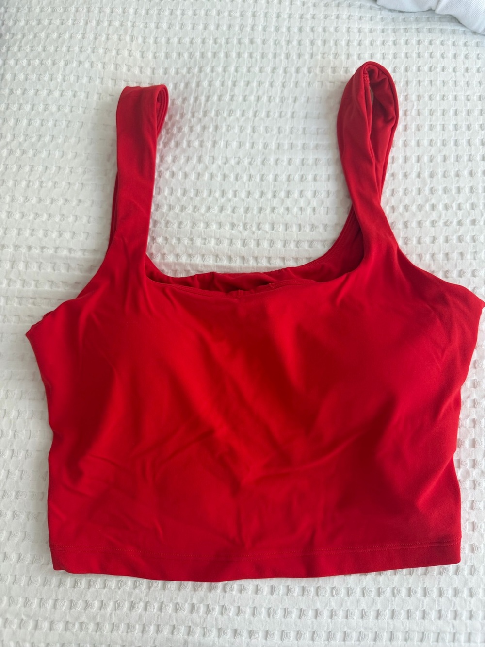 Athleta Red Crop Tank with Wide Straps